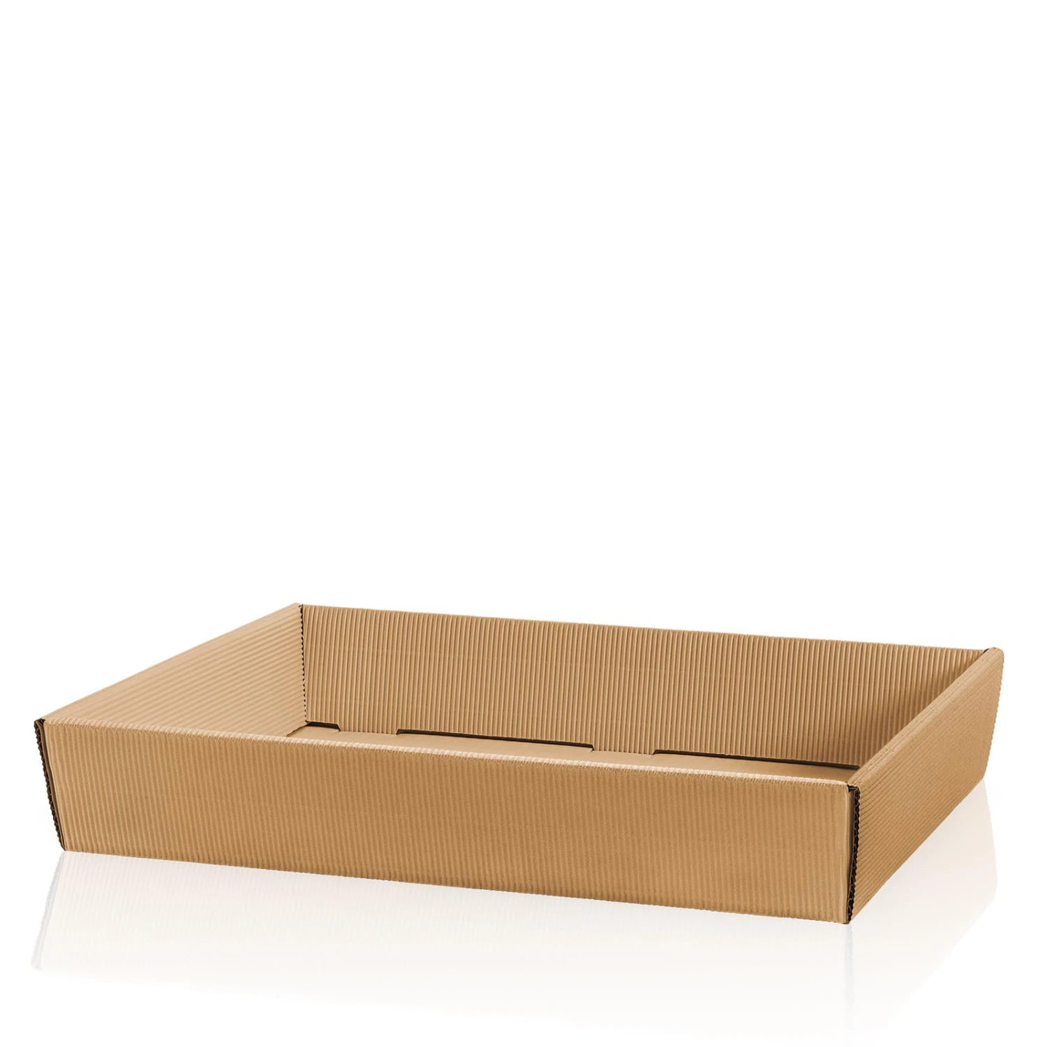 Präsentkörbe Leer Viereckig Modern Natur Flach Maxi VE 25 Stück – Bild 2