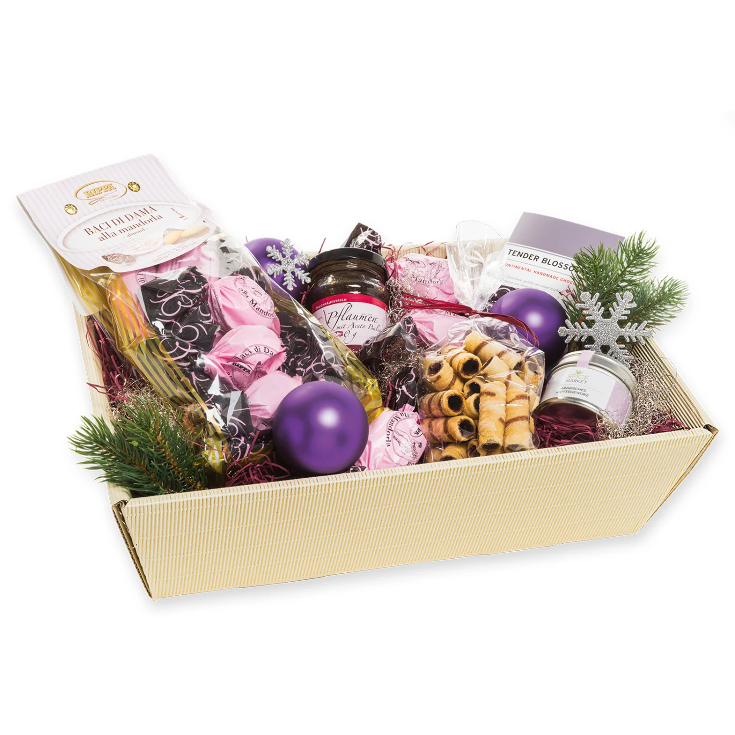 Präsentkorb Leer Viereckig Modern Creme 330 X 190 X 110 Mm VE 25 Stück – Bild 2