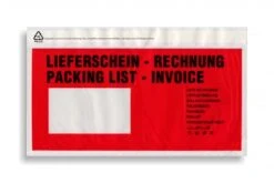 Dokumententaschen DIN Lang Rot Mit Aufdruck VE 1.000 Stück