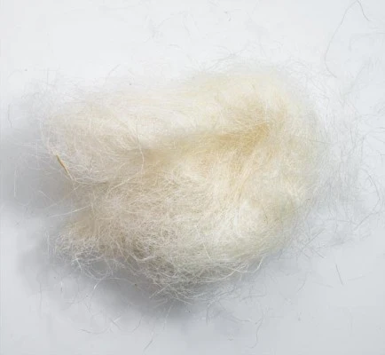 Flachshaar Naturweiß 1kg – Bild 2