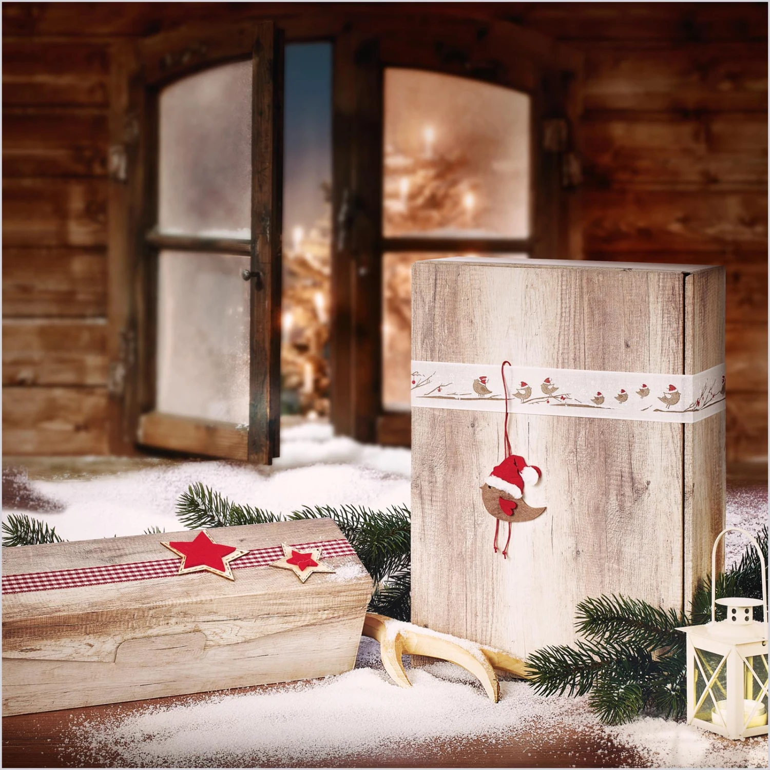 Flaschenverpackung Präsentkarton Wood Holzoptik Für 1 Flasche 50 Stück – Bild 4