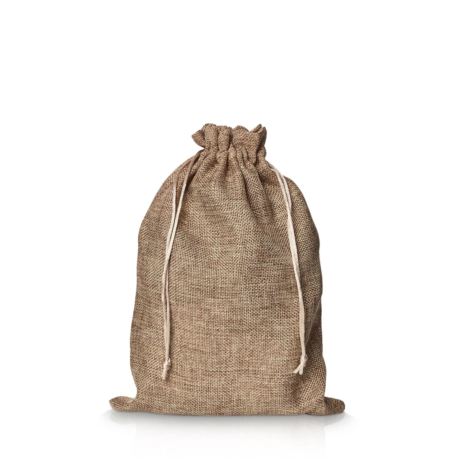 Jute-Geschenkbeutel Stoffbeutel Mit Zugband Natur 30x20 Cm VE 10 Stück – Bild 4