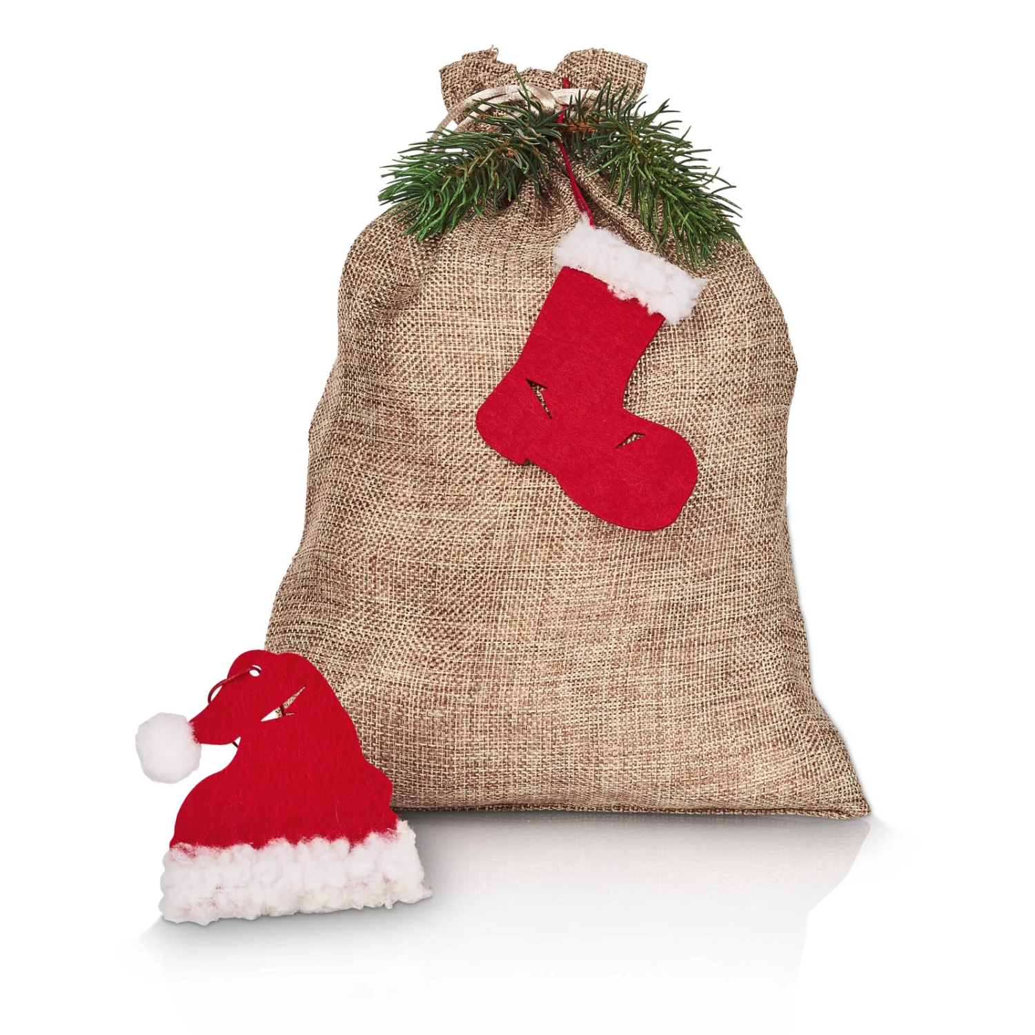 Jute-Geschenkbeutel Stoffbeutel Mit Zugband Natur 30x20 Cm VE 10 Stück – Bild 5