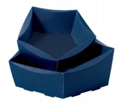 Geschenkkorb Leer Royal Dunkelblau Klein Welle 5-eckig 25 Stück