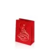 Flaschentasche BB Linea Streifen-/Folienprägung Christbaum Rot VE 20