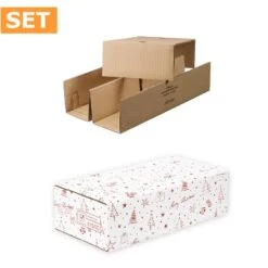 Flaschenverpackung Flaschenversandkarton Weihnachten 2er DHL PTZ 25 St