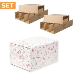 Flaschenverpackung Flaschenversandkarton Weihnachten 6er DHL PTZ 10 St