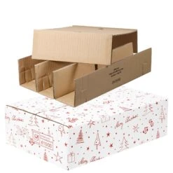 Flaschenverpackung Flaschenversandkarton Weihnachten 3er DHL PTZ 25 St