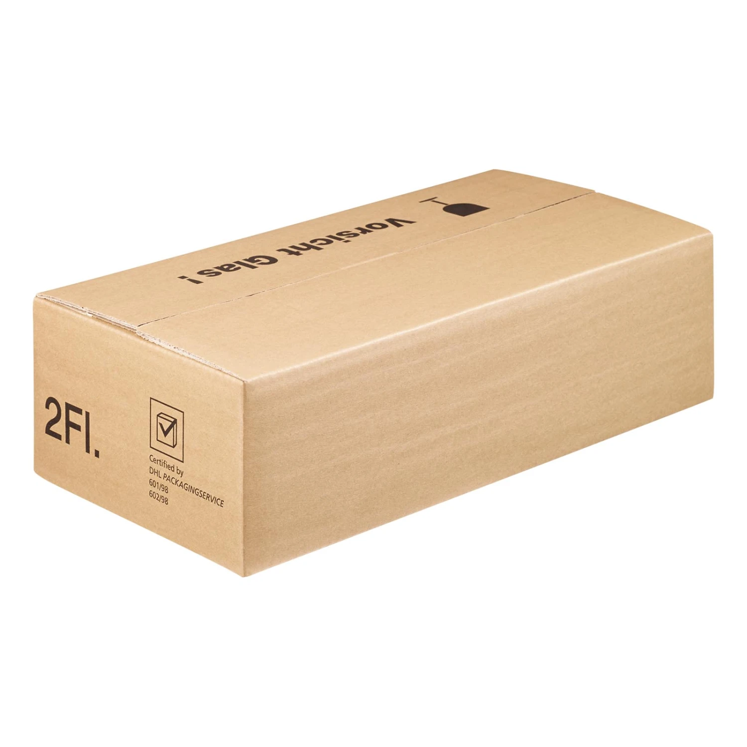 DU-LOG Versandkarton Für Geschenkverpackungen Wein 2er DHL PTZ 25 St.