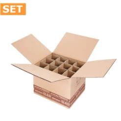 Flaschenversandkartons Flaschenverpackung Wein 12er DHL/PTZ 15 Stück