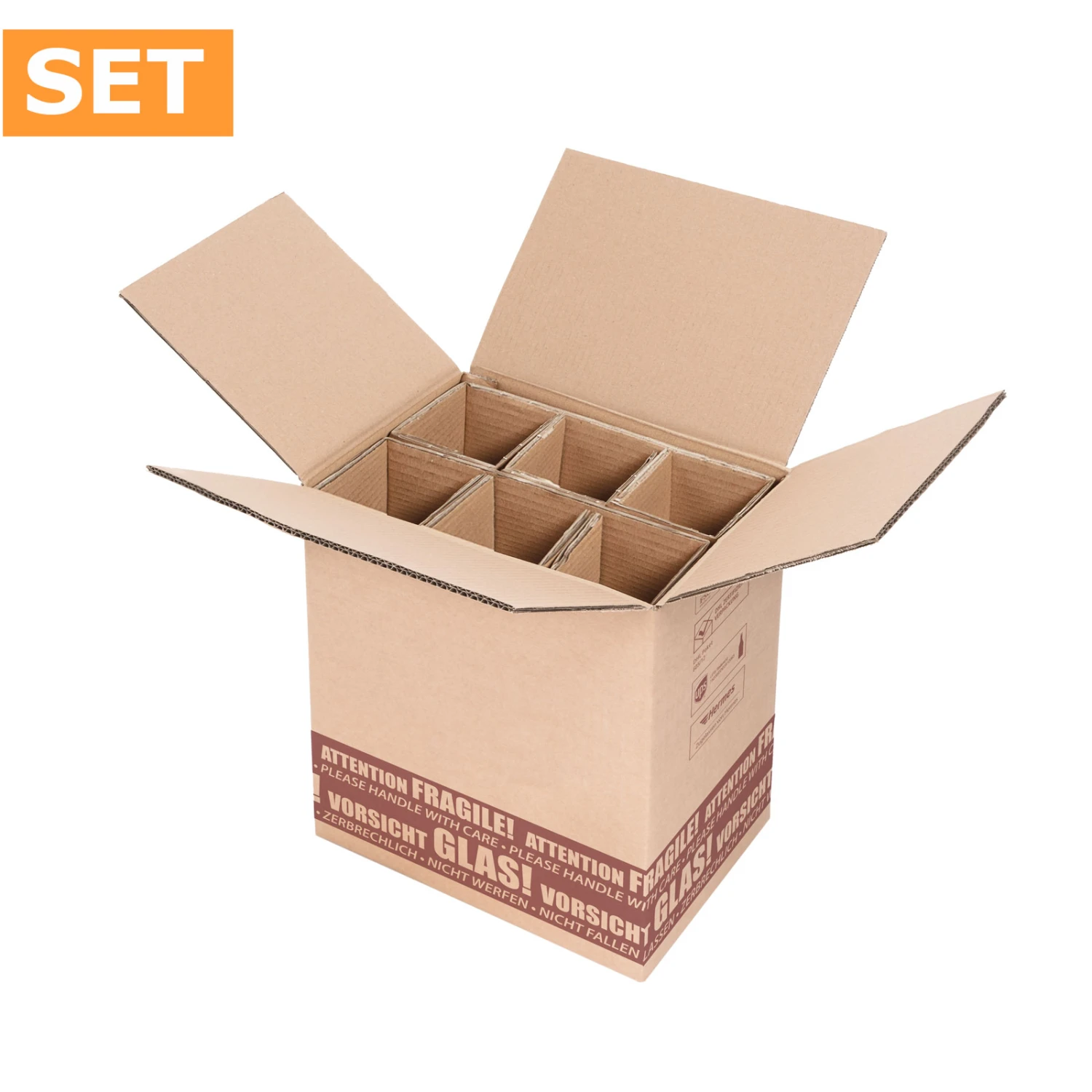 Flaschenversandkartons Flaschenverpackung Wein 6er DHL/PTZ 15 Stück
