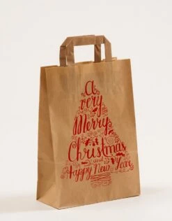 Geschenk Papiertragetaschen Merry Christmas 22 X 10 X 31 Cm 250 Stück
