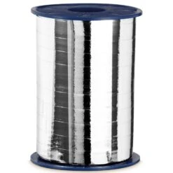 Geschenkband Ringelband Metallic-Silber 10 Mm X 250 M
