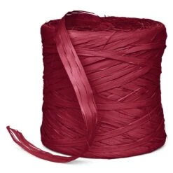 Geschenkbast Raphia Synthetik Bordeaux 200 M X 10 Mm