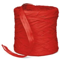 Geschenkbast Raphia Synthetik Rot 200 M X 10 Mm