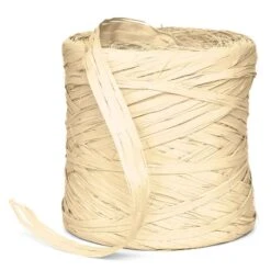 Geschenkbast Raphia Synthetik Creme à 200 M X 10 Mm