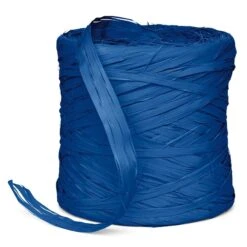 Geschenkbast Raphia Synthetik Dunkelblau à 200 M X 10 Mm