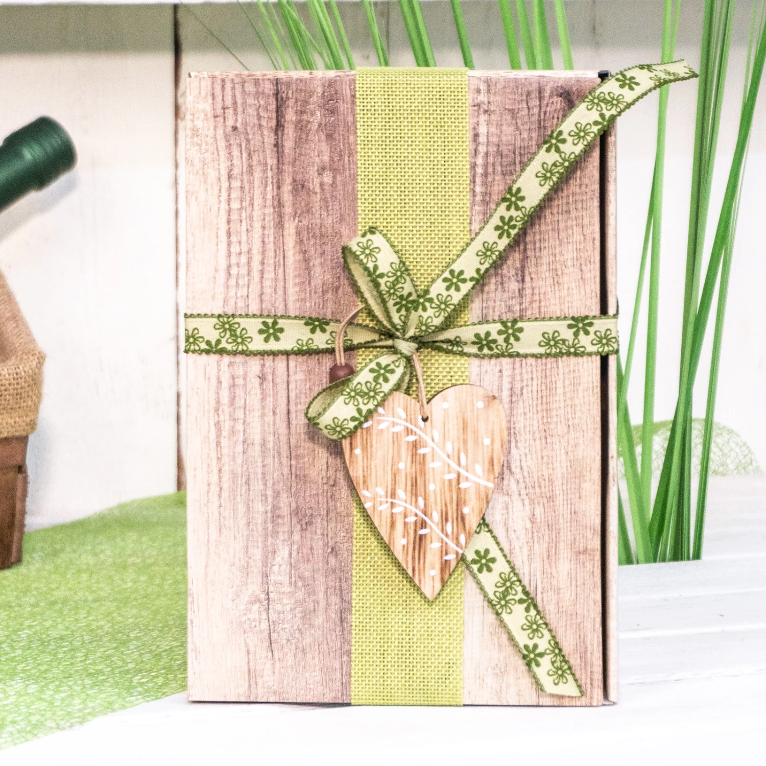 Geschenkkarton Wood Holzoptik Allround -Box- Bocksbeutel 25 Stück – Bild 2