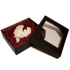 Geschenkkarton Mit Fensterausstanzung 215x187x70 Mm Schwarz VE 5 St.