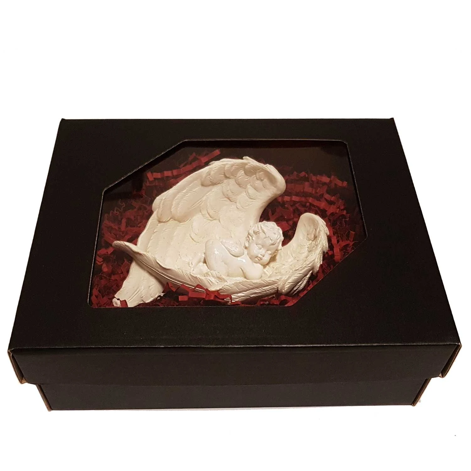 Geschenkkarton Mit Fensterausstanzung 215x187x70 Mm Schwarz VE 5 St. – Bild 2