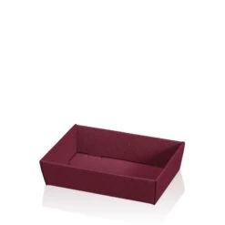 Geschenkkorb Leer Flach Mini Welle Bordeaux 25 Stück