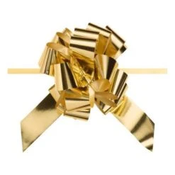 Geschenkschleife Ziehschleife Granfiocco Paper Gold Metallic 50 Stück