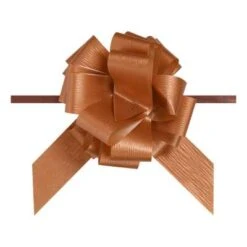 Geschenkschleife Ziehschleife Granfiocco Paper Kupfer Braun 50 Stück