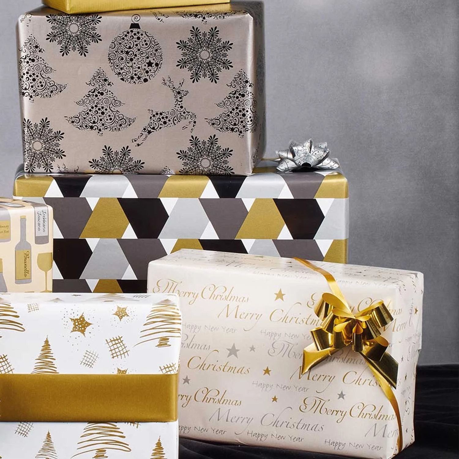 Geschenkschleife Ziehschleife Grangala Gold Metallic 100 Stück – Bild 2