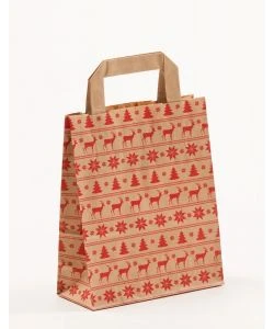 Geschenktüten Weihnachten Norweger Braun 18 +8 X 22 Cm VE 250 St.