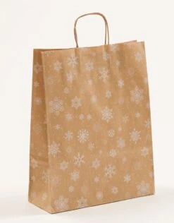 Geschenktüten Weihnachten Schneekristall 32 + 12 X 41 Cm VE 200 Stück
