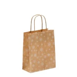 Geschenktüten Weihnachten Schneekristall 18 +8 X 22 Cm VE 300 Stück