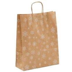 Geschenktüten Weihnachten Schneekristall 32 + 12 X 41 Cm VE 25 Stück