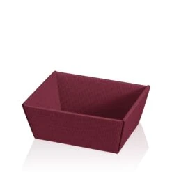 Präsentkorb Rechteckig Modern Welle Bordeaux Klein 25 Stück