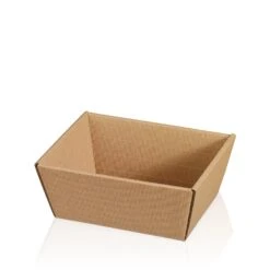 Präsentkorb Rechteckig Modern Welle Natur Klein 25 Stück