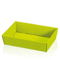 Präsentkorb Leer Viereckig Modern Limette Flach Mini VE 25 Stück