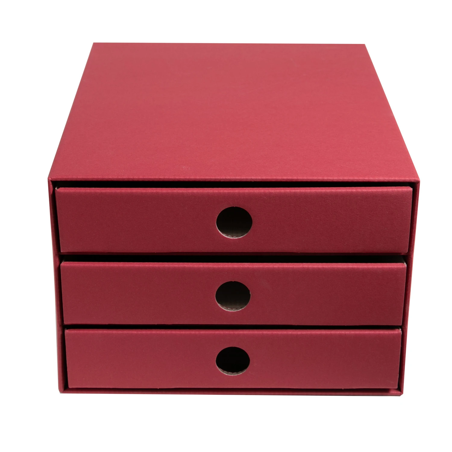 PresentFill Schubladenbox Pappe Stapelbar DIN A4 Bordeaux – Bild 2