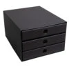 PresentFill Schubladenbox Pappe Stapelbar DIN A4 Schwarz