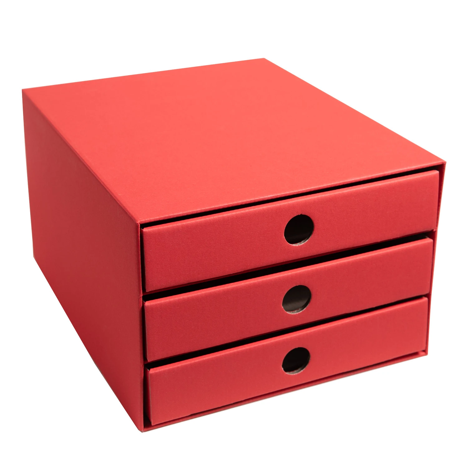 PresentFill Nachhaltige Schubladenboxen Karton Natur/Rubin Rot 2erPack – Bild 5