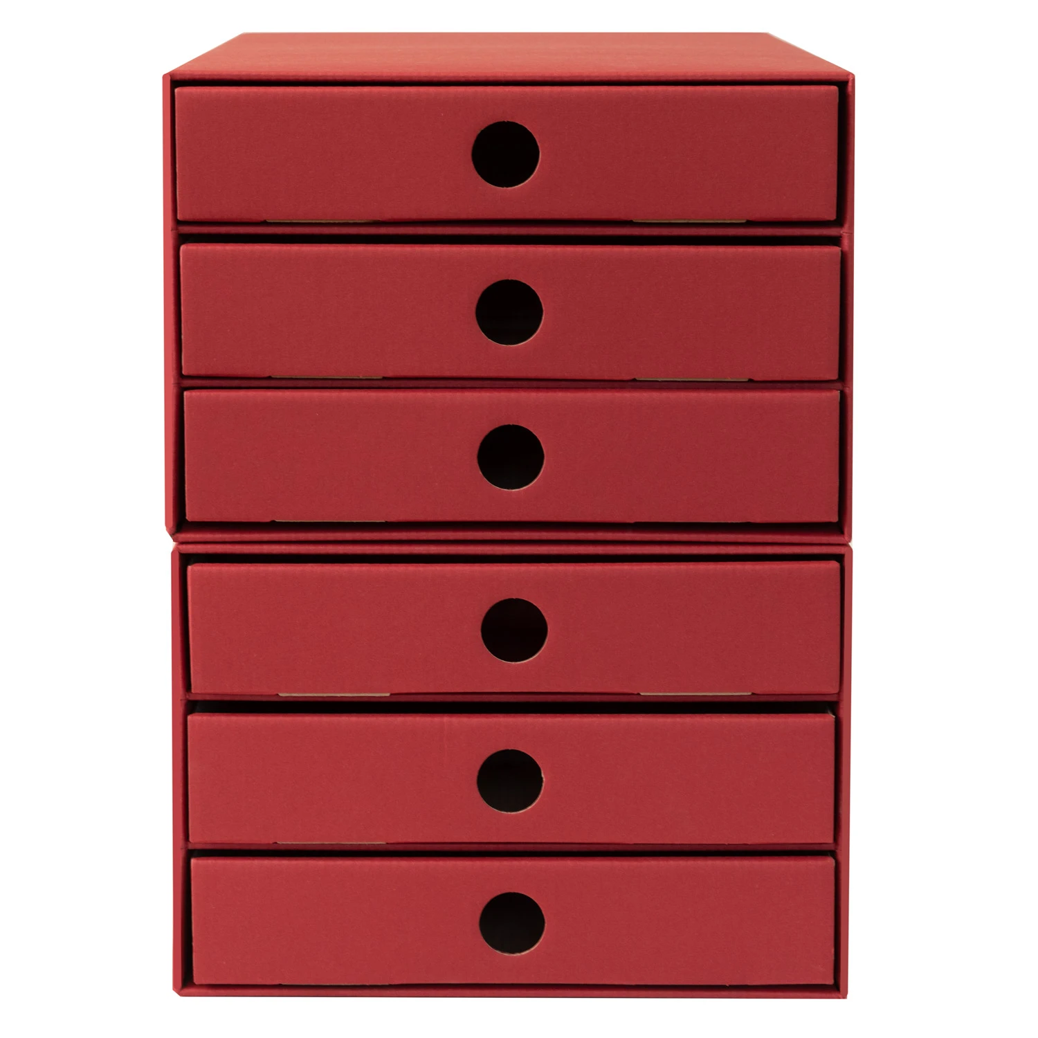 PresentFill Schubladenbox Pappe Stapelbar DIN A4 Bordeaux – Bild 9