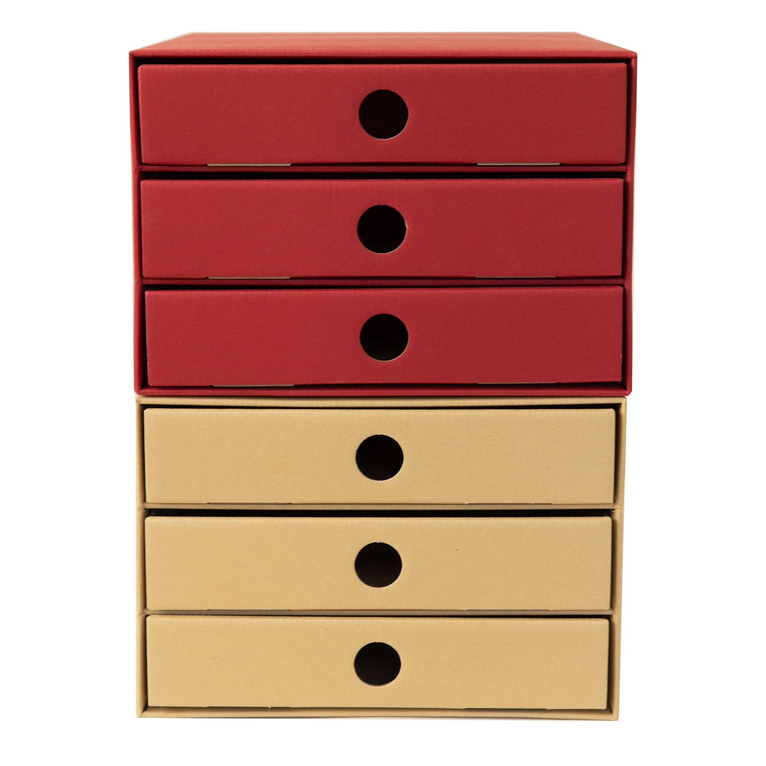 PresentFill Schubladenbox Pappe Stapelbar DIN A4 Bordeaux – Bild 10