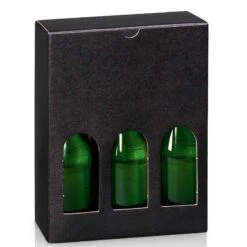 Seta Schwarz Strukturgeprägt 3er PICCOLO Faltschachtel M Fenster VE 50