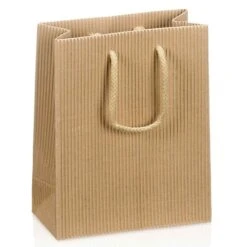 Tragetüte Midi Welle Natur Für Bocksbeutel O. Piccolo 20 Stück