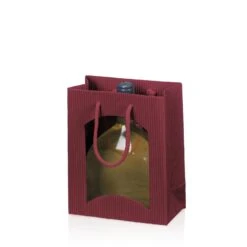 Tragetüte Midi Welle Bordeaux M.Fenster Für BB Oder 3 Piccolo,20 Stück
