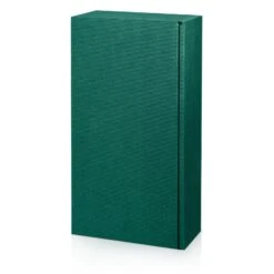 Weinverpackung Präsentkarton Modern Welle Grün Für 2 Flaschen VE 25