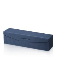 Weinverpackung Präsentkarton Modern Blau Für 1 Flasche VE 50 Stück