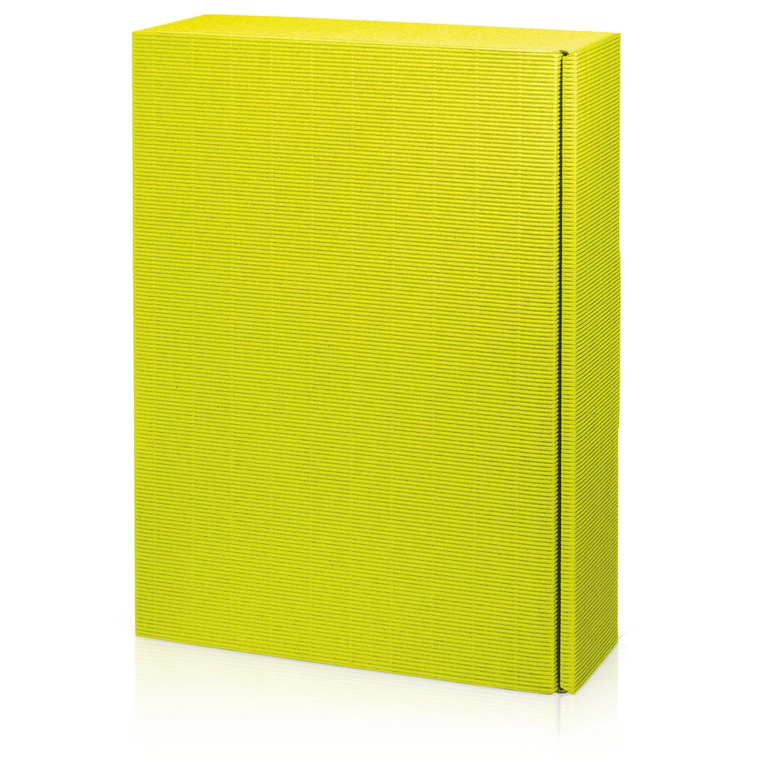Weinverpackung Präsentkarton Modern Welle Limette 3er 25 Stck