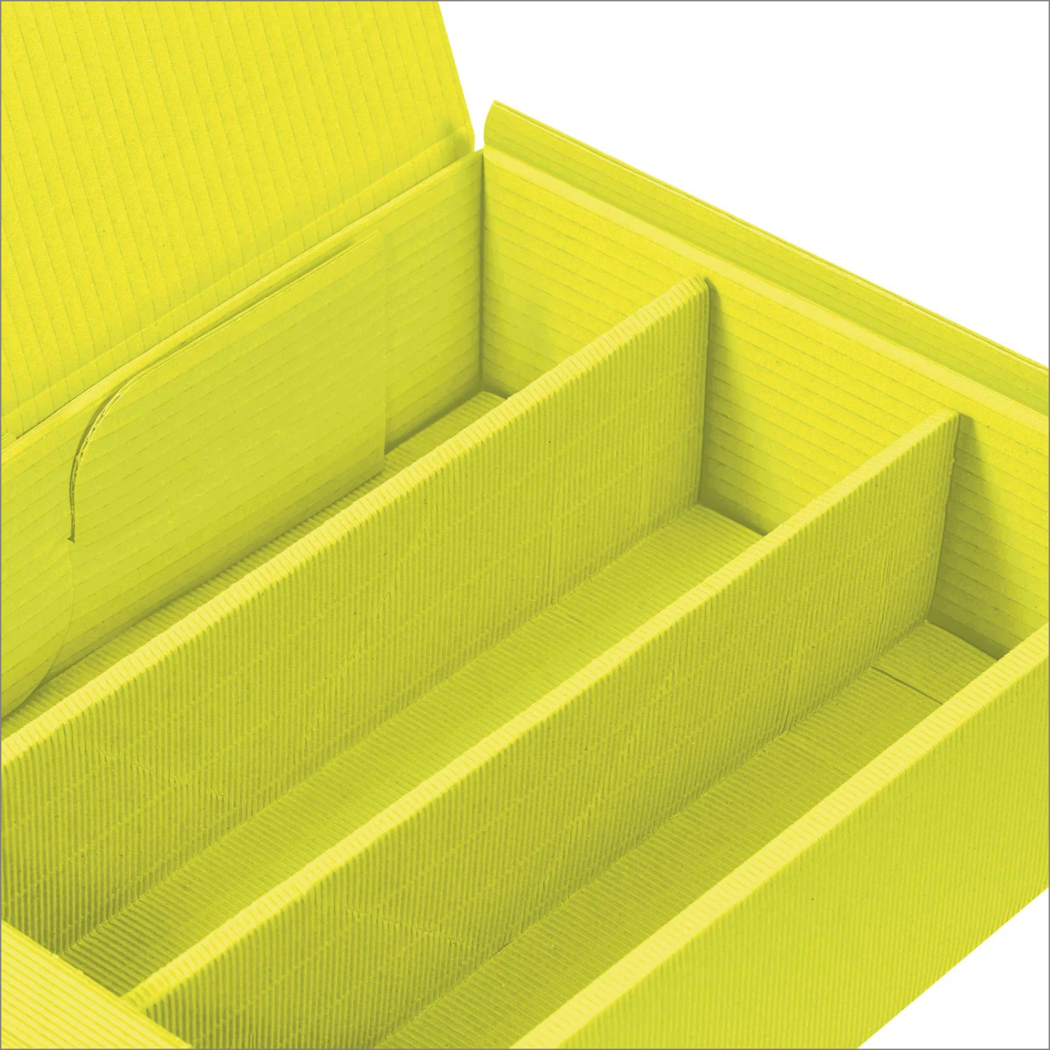 Weinverpackung Präsentkarton Modern Welle Limette 3er 25 Stck – Bild 2