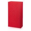 Weinverpackung Präsentkarton Modern Welle Rot 2 Flaschen VE 25 Stück