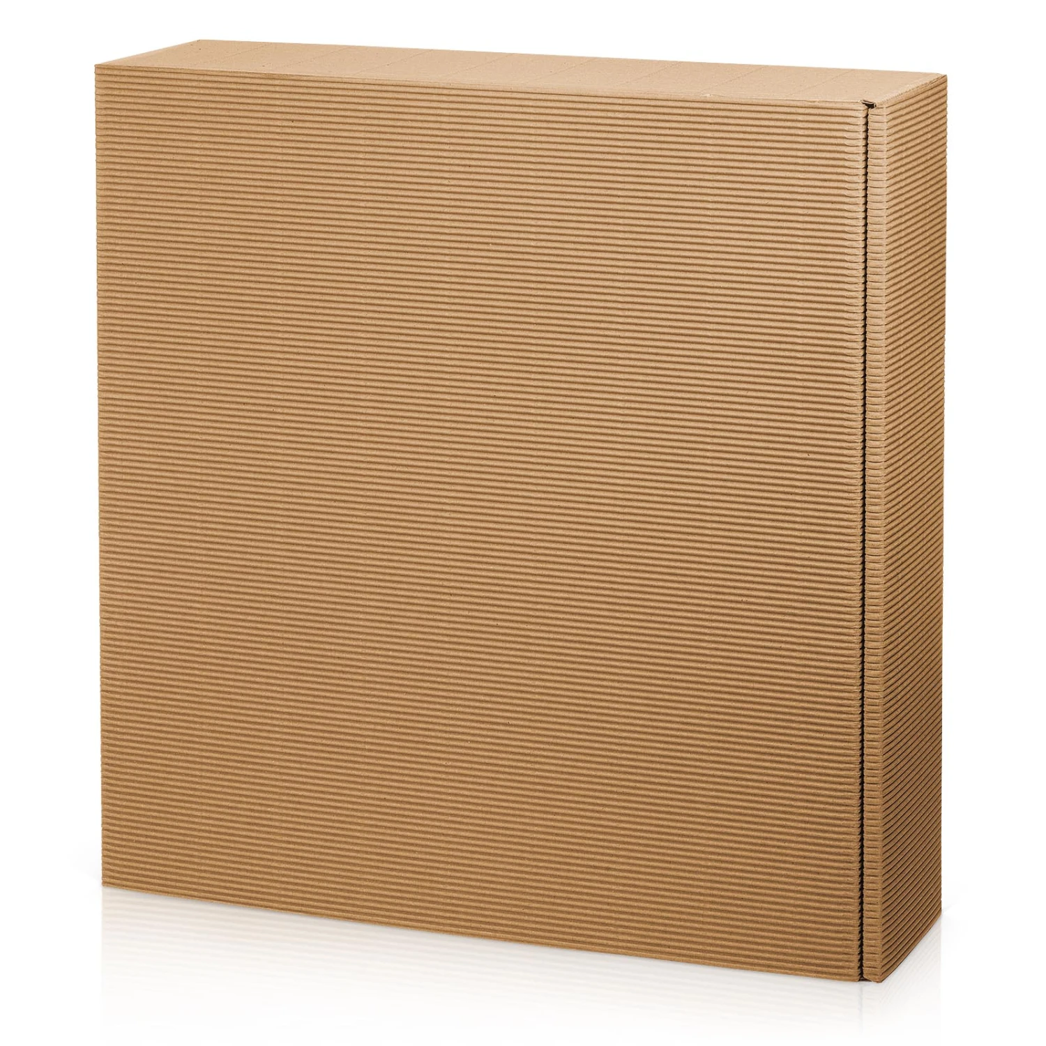 Weinverpackung Weinpräsentkarton Modern Welle Natur 4er VE 25 Stück