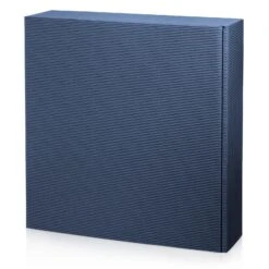 Weinverpackung Weinpräsentkarton Modern Welle Blau 4er VE 25 Stück